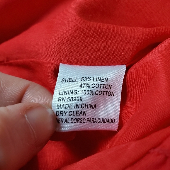 Gianni Bini Cold Shoulder Side-Zip Blouse Red Size 8 - Picture 7 of 12